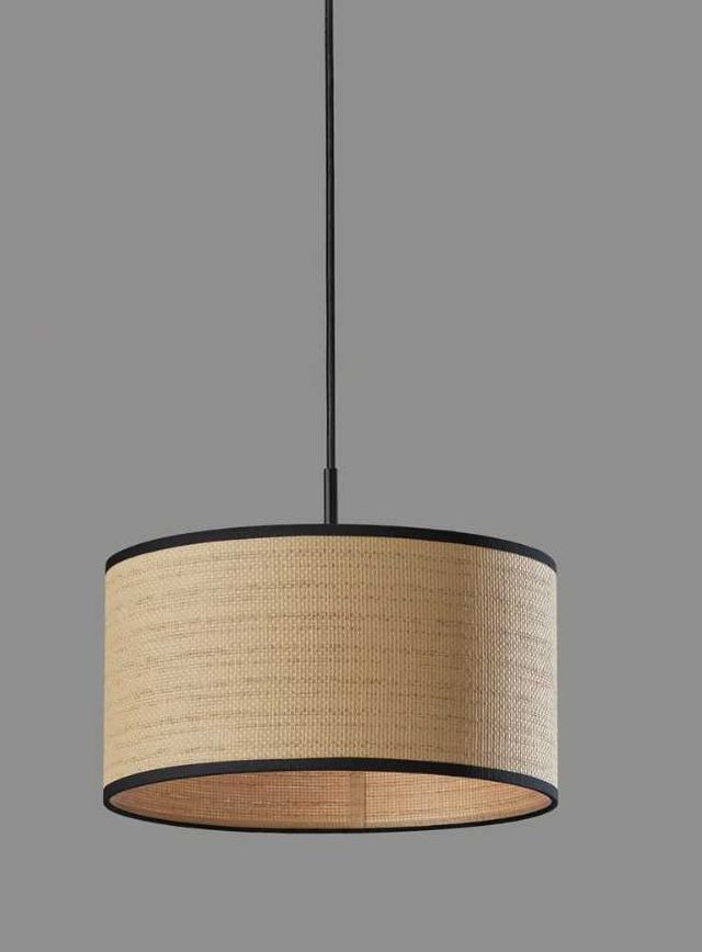 Adesso® Harvest Black Drum Pendant-1