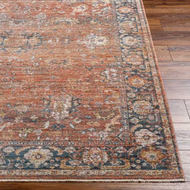 Surya Carlisle Brick Red 4'x6' Area Rug-1