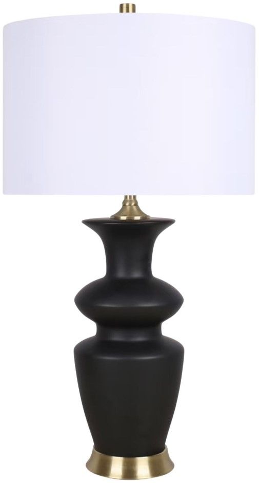 Classy Living 2-Piece Elegance Radiance Black Table Lamp Set-0
