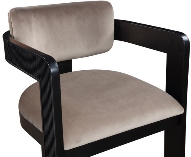 Meridian Furniture Sacha Taupe/Black Velvet Dining Chair-4