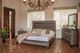 International Furniture Direct Antique Gray Brown Queen Panel Bed-4