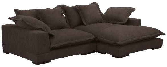 Moe's Home Collection Daydream 2-Piece Dark Brown L-Shaped Sectional Sofa and Chaise-0