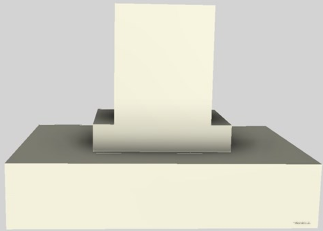 Vent-A-Hood® 42" Biscuit Contemporary Island Range Hood-0