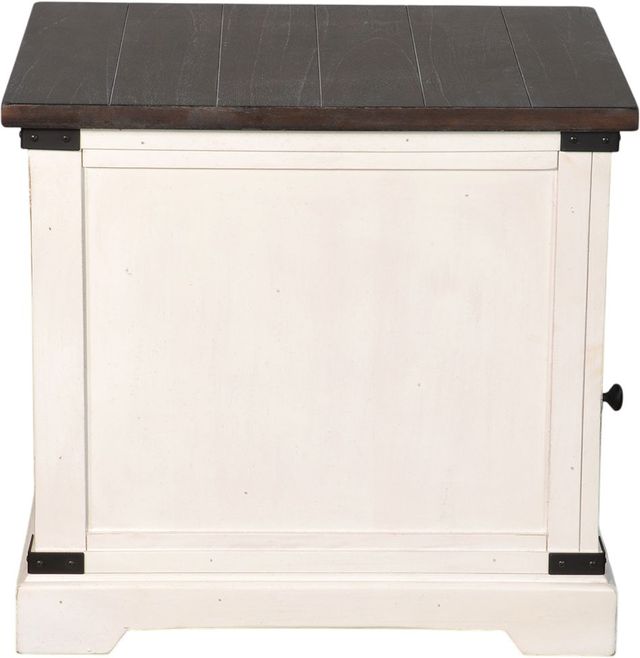 Sunny Designs™ French Country Brown End Table with White Base-3