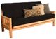 Kodiak Furniture Lodge Suede Black/Natural Full Futon with Mattress-0