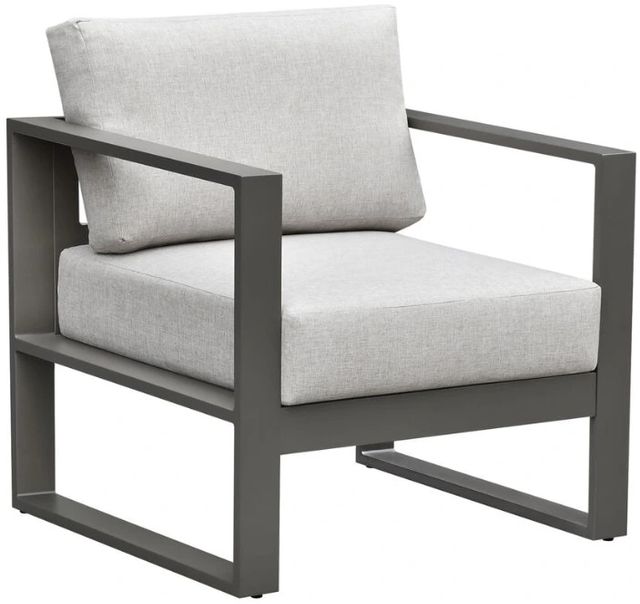 Intercon Navarro Gray/Mocha Fabric/Metal Outdoor Chair-0