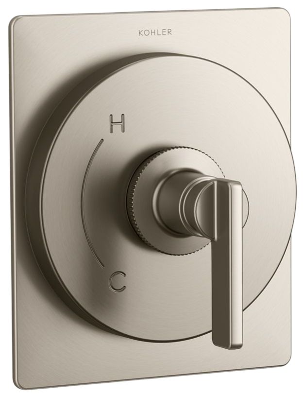 KOHLER® Castia® by Studio McGee Rite-Temp® Vibrant Brushed Nickel Valve Trim-0