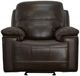 Flexsteel® Fenwick Dark Brown Power Gliding Recliner with Power Headrest-2