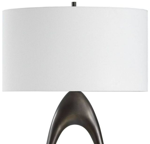 Uttermost® Sonic Dark Bronze Floor Lamp with White Marble Foot-4