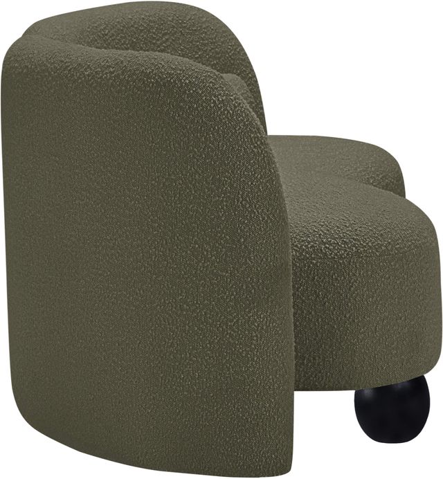 Meridian Furniture Daphne Olive 64" Boucle Fabric Loveseat-3