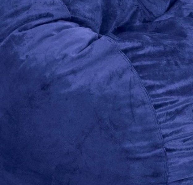 CordaRoy's® Original Navy Plush Fur Full Bean Bag Chair-1