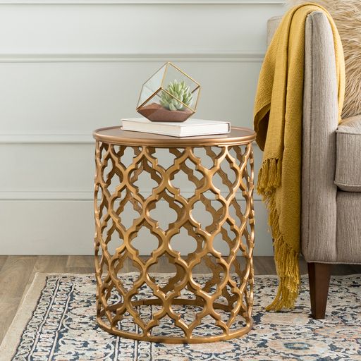 Surya Hammett Metallic-Brass End Table-3