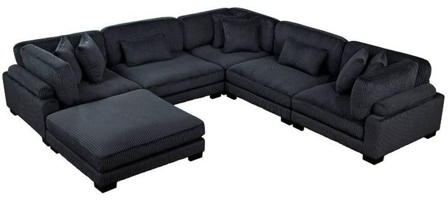 Homelegance® Traverse 6-Piece Black Modular Sectional with Ottoman-0