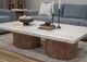 International Furniture Direct Sahara Brown Caramel/Light Cream Deluxe Cocktail Table-3