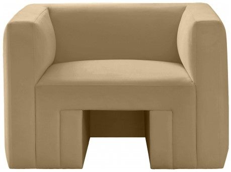 Meridian Furniture Henson Camel Velvet Chair-1