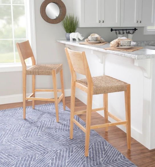Powell® Cosgrove 2-Piece Natural Bar Stool Set-1