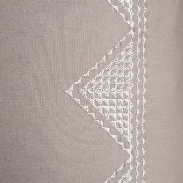 Olliix by INK+IVY Isla Taupe Cotton Embroidered Euro Sham-1