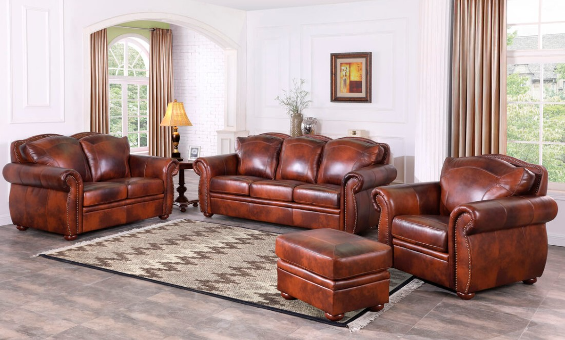Leather Italia™ Cambria Arizona Brown Chair | Pruitt's Fine