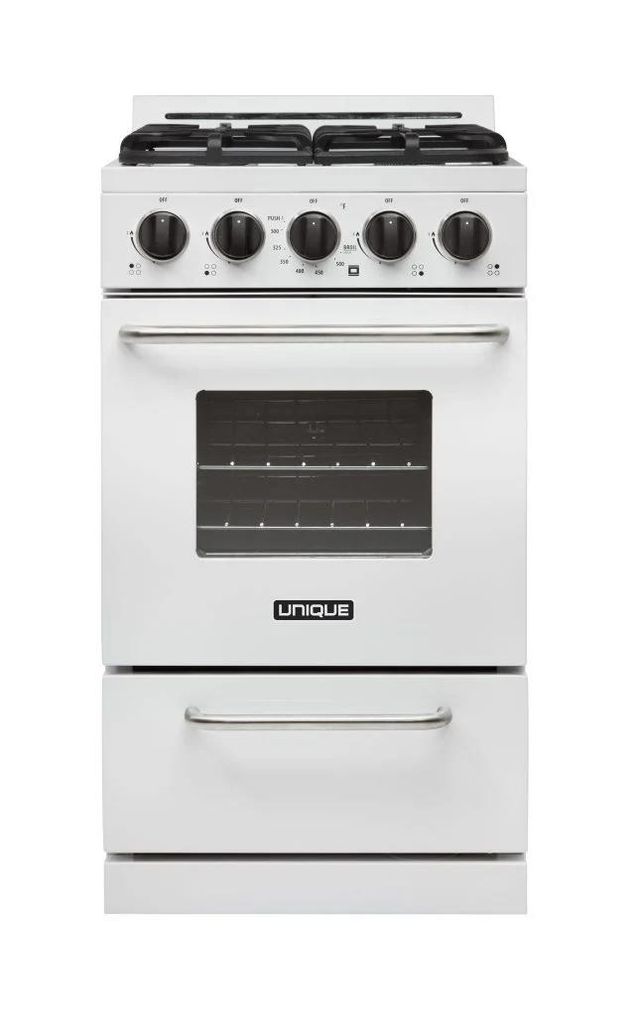 Unique Appliances 20" White 2.4 cu. ft. Classic Off Grid Freestanding Propane Range-0