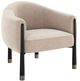 Caracole® Baton Caracole Upholstery Beige/Chocolate Truffle/Whisper of Gold Accent Chair-0