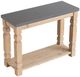 A & B Home Gray Console Table with Taupe Base -2