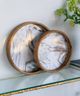 A & B Home 2-Piece Beige/Brown Decorative Wooden Tray Set-4