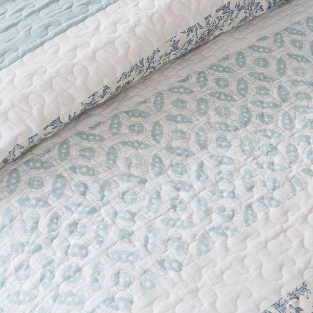 Olliix by Madison Park Blue King/California King Dawn 6 Piece Cotton Percale Reversible Coverlet Set-3