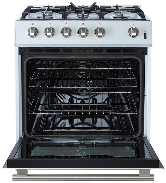 FORNO® Leonardo Espresso 30" White Pro Style Gas Range-4
