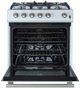 FORNO® Leonardo Espresso 30" White Pro Style Gas Range-4