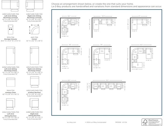 La-Z-Boy® Trouper Ink Reclining Sectional with Custom Layout Options-1