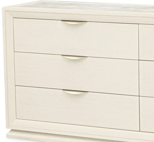 Michael Amini® Portrait Alabaster White Dresser with LED Lights-1