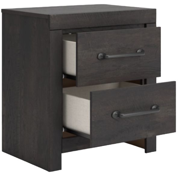 Signature Design by Ashley® Hollivern Dark Gray Nightstand-4