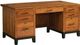 Urban Collections by Yutzy Woodworking Trieste Onyx/Retreat Cherry/Seely Double Pedestal Executive Desk-0