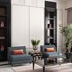 Michael Amini® La Francaise Azure/Black Armless Chair-1