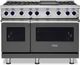 Viking® 7 Series 48" Damascus Grey Pro Style Liquid Propane Gas Range with 12" Reversible Griddle-0