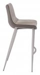 Zuo® Magnus Gray and Silver Set of 2 Bar Chairs-2