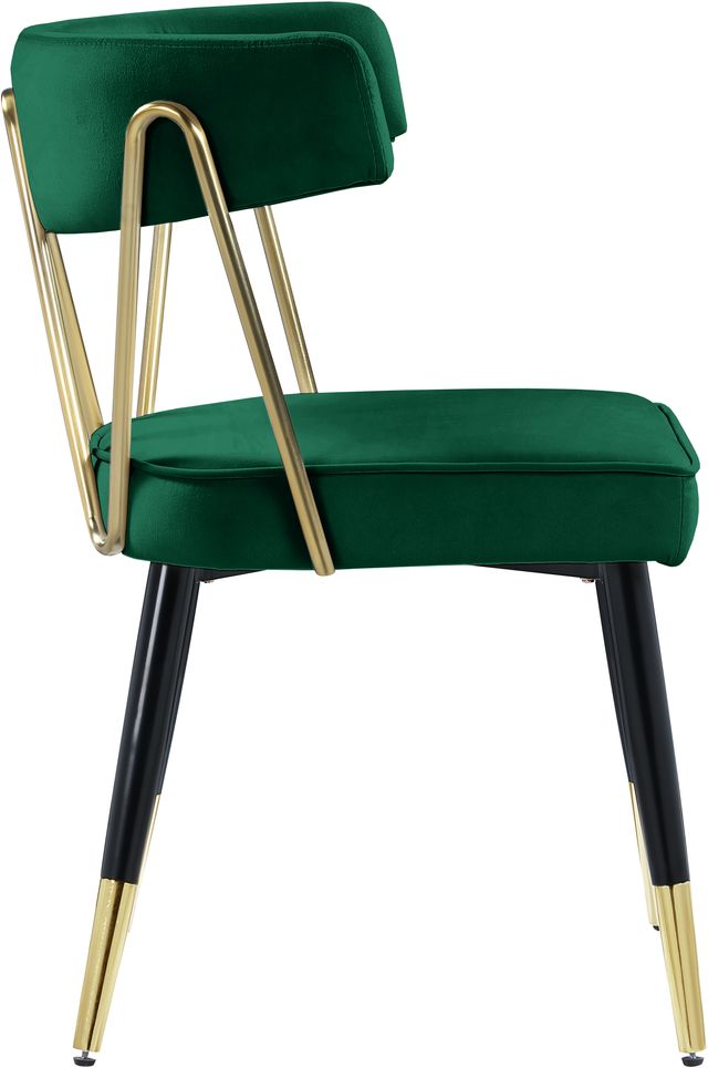 Meridian Furniture Rheingold Green Velvet Dining Chair-2