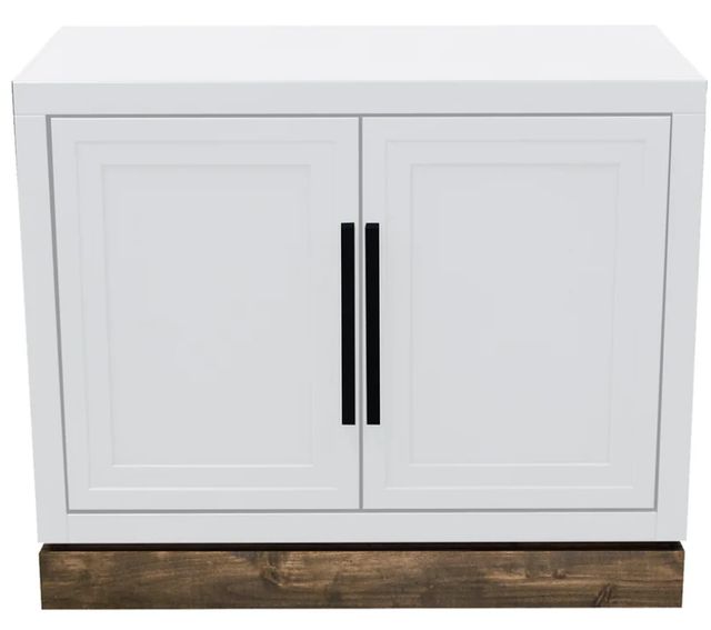 Legends Home Nora Barnwood/Jasmine White 2-Door Base Cabinet-3