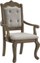 Elements International Madison Park Beige/Brown Dining Arm Chair -0