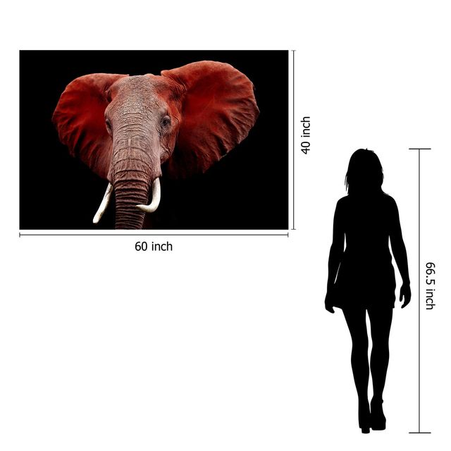 Classy Art Red 40 x 60 Floating Tempered Glass with Foil-2