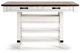 Signature Design by Ashley® Valebeck Brown Counter Height Dining Table with White Pedestal-3