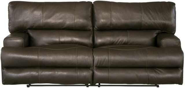 Catnapper® Wembley Steel Leather Lay Flat Reclining Sofa-3