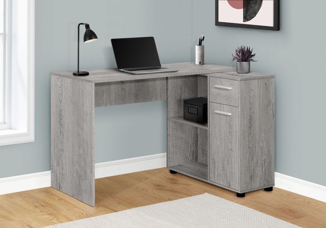 Monarch Specialties Inc. Grey L-Shaped Desk-3