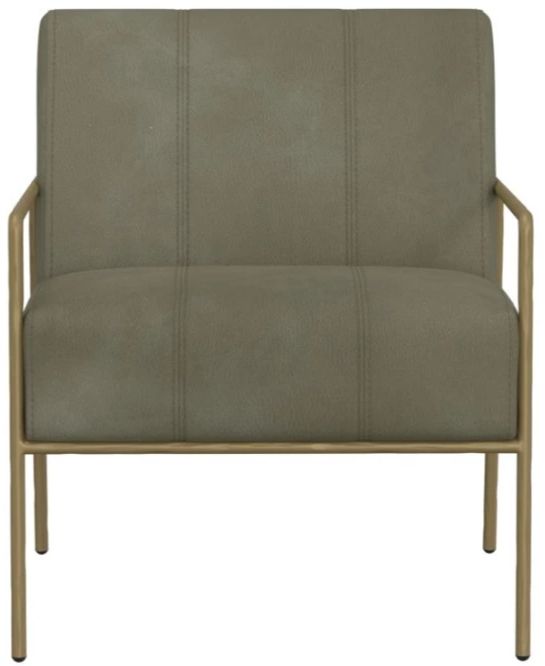 International Furniture Direct Aragon Green/Blacksmithing Gold Accent Chair-1