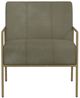 International Furniture Direct Aragon Green/Blacksmithing Gold Accent Chair-1