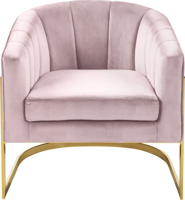 Meridian Furniture Carter Pink Velvet Chair-1