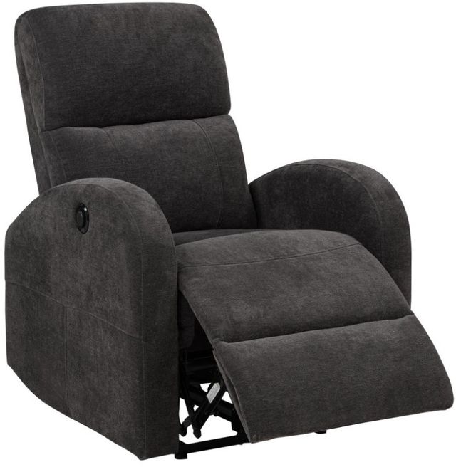Coaster® Grant Charcoal Gray Upholstered Power Recliner-0