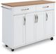 homestyles® Storage Plus Off-White Kitchen Cart-1