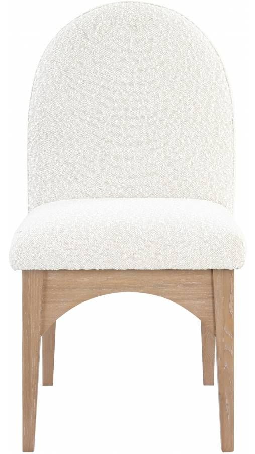 Meridian Furniture Waldorf Cream/Natural Boucle Upholstered Dining Chair-1