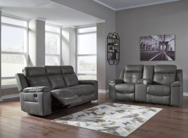 Signature Design by Ashley® Jesolo 2-Piece Dark Gray Living Room Seating Set-3